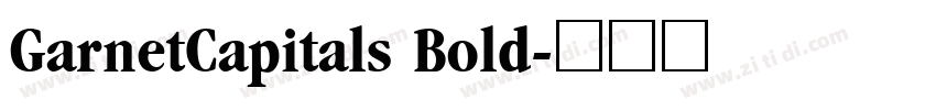 GarnetCapitals Bold字体转换